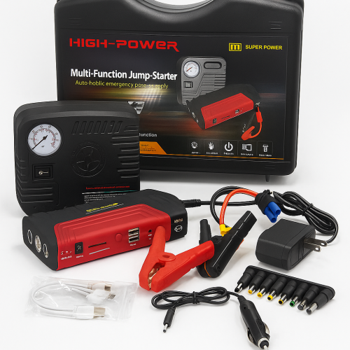 JUMPER DE BATERÍA Y COMPRESOR