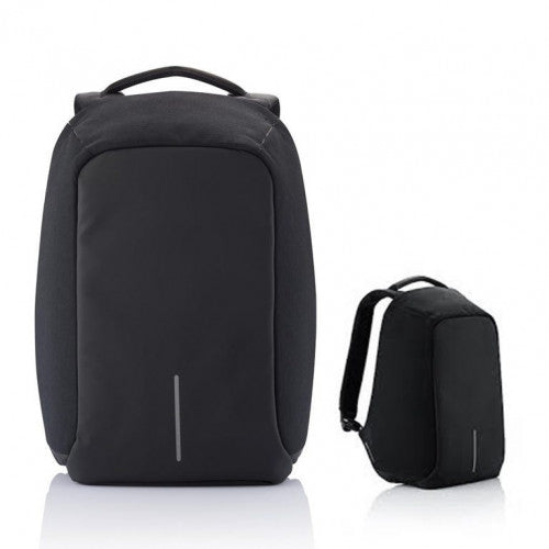 MOCHILA ANTIRROBO IMPERMEABLE CON PUERTO DE CARGA USB NEGRA Y GRIS MD
